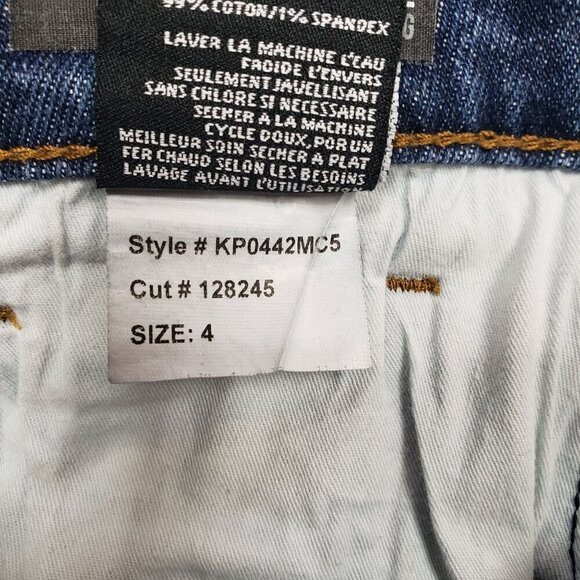 Kut from the Kloth Reese Ankle Straight Jeans Womens 4 Distressed Fray Hem Mid R - Picture 12 of 12